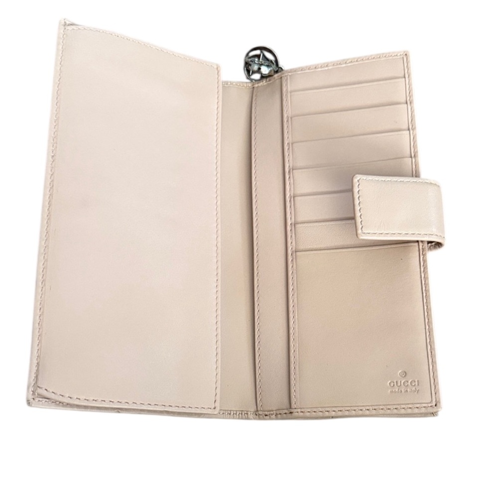 Authentic Gucci GG canvas continental long wallet beige pink - Picture 8 of 12